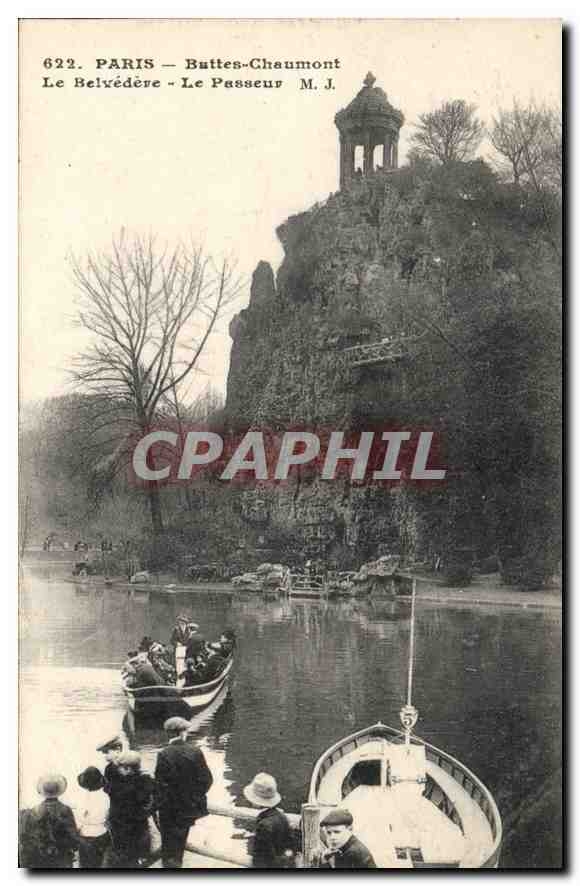 CPA Paris Buttes Chaumont Le Belvedere Le Passeur 