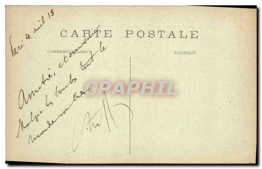 CPA Paris Pont Alexandre III Premiere pierre posee par le Tsar Nicolas II  — Rückseite