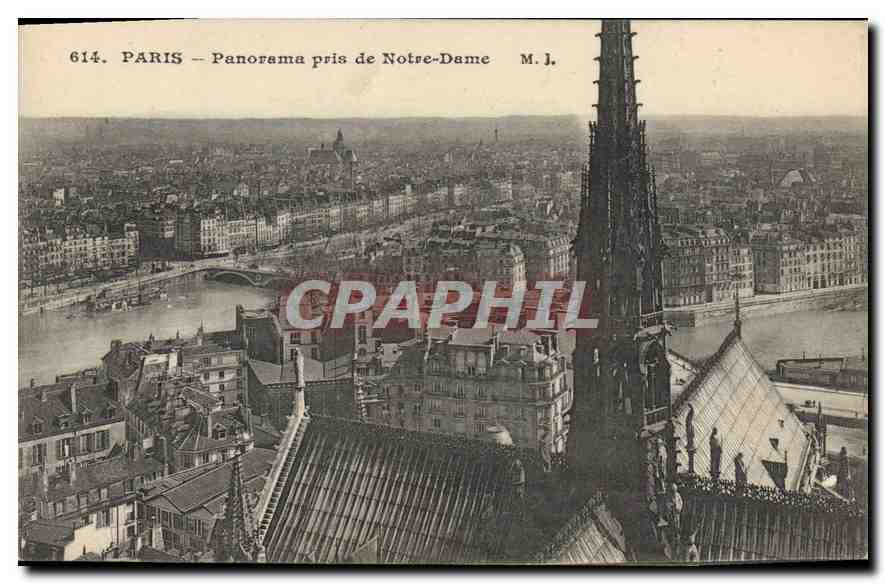 CPA Paris Panorama pris de Notre Dame 