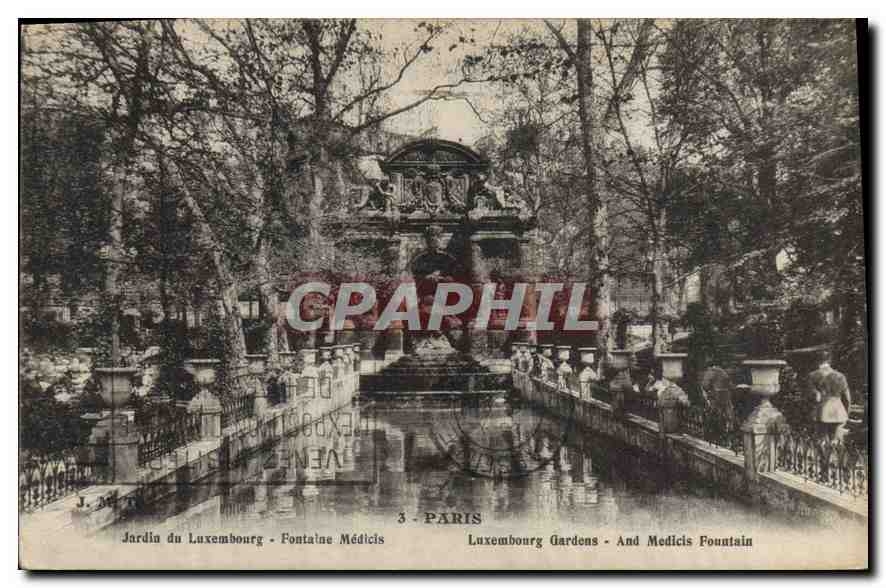 CPA Paris Jardin du Luxemborg Fontaine Medicis 