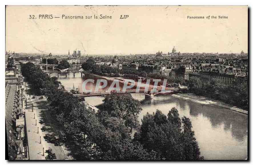 CPA Paris Panorama sur la Seine 