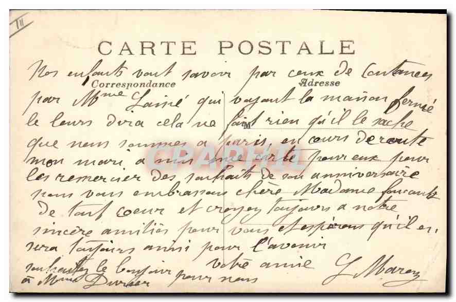 CPA Paris Colonne de Juillet Place de la Bastille  — Rückseite