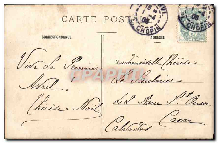 CPA Paris Parc Monceau Portail Romain  — Rückseite