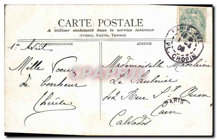 CPA Paris Temple Russe Russie Russia — Rückseite