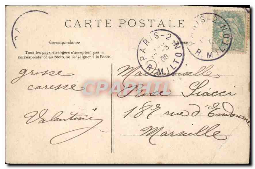 CPA Paris Chambre des Deputes  — Rückseite