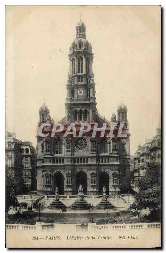 CPA Paris l'Eglise de la Trinite 