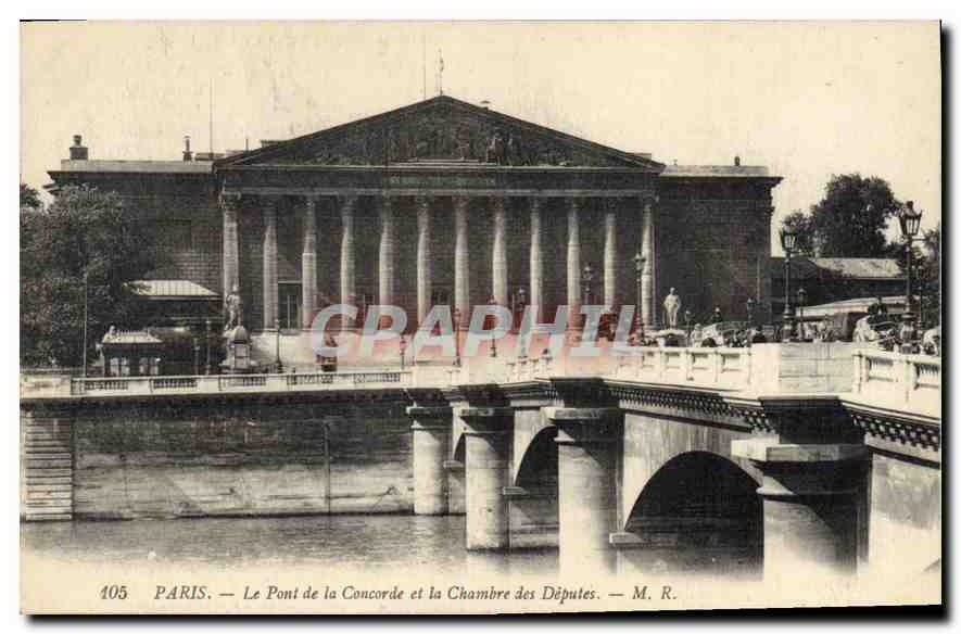 CPA Paris Le Pont de la Concorde et la Chambre des Deputes 