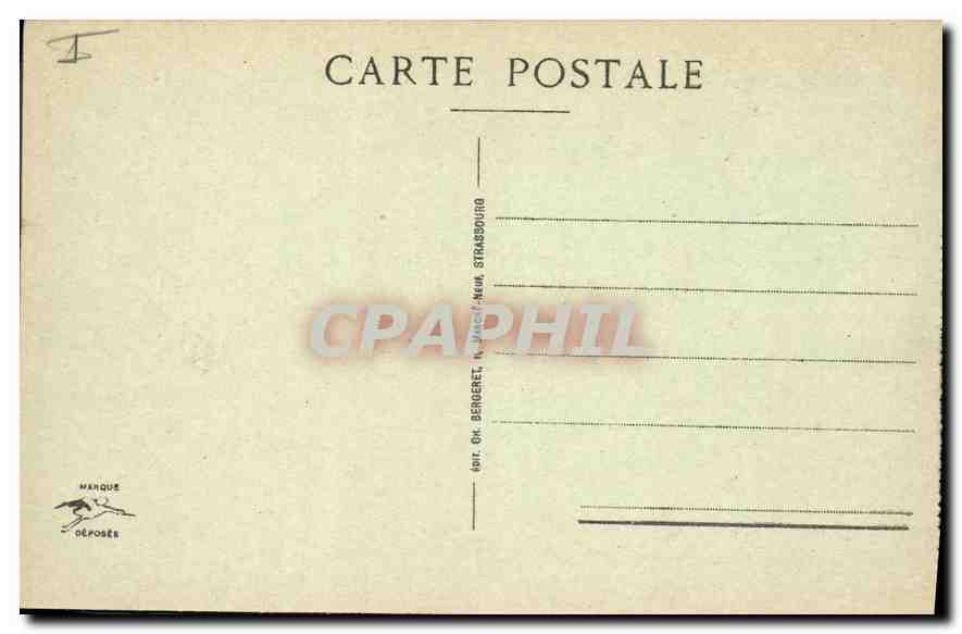 CPA Mulhouse Caserne Drouot Ancienne Caserne des Chasseurs Militaria — Rückseite