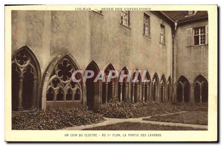 Colmar — Musée des Unterlinden — Un coin du cloître, la partie des lavabos