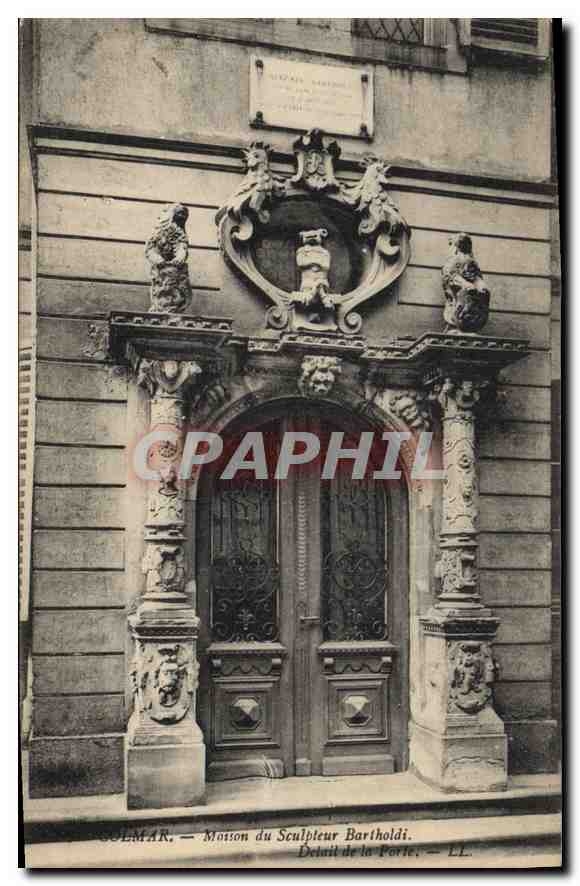 CPA Colmar Maison du Sculpteur Bartholdi Detail de la Porte 