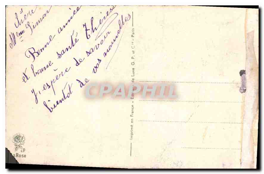 CPA Bonnee Annee Fleurs — Verso