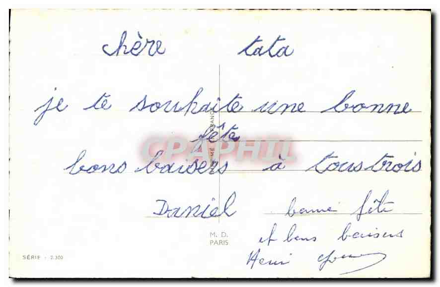 CPA Bonne Fete Fleurs — Rückseite