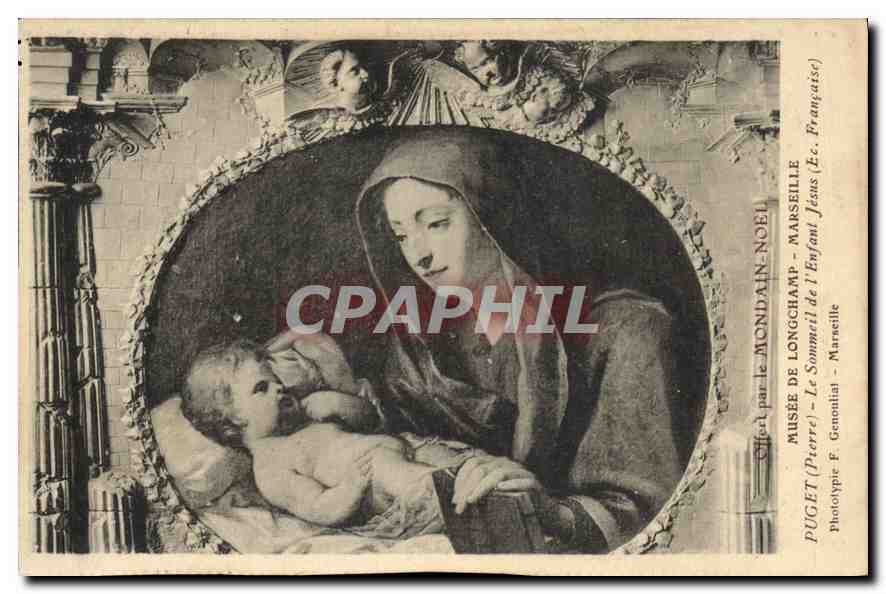 CPA Musee de Longchamp Marseille Puget Pierre Le Sommeil de l'Enfant Jesus 