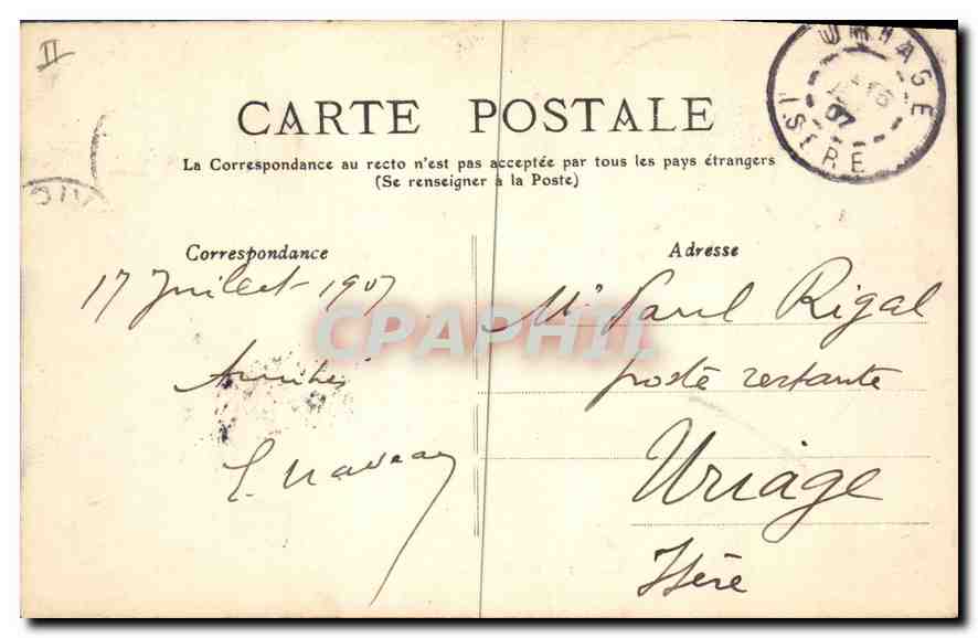 CPA Vichy Le Lac du nouveau Parc  — Rückseite
