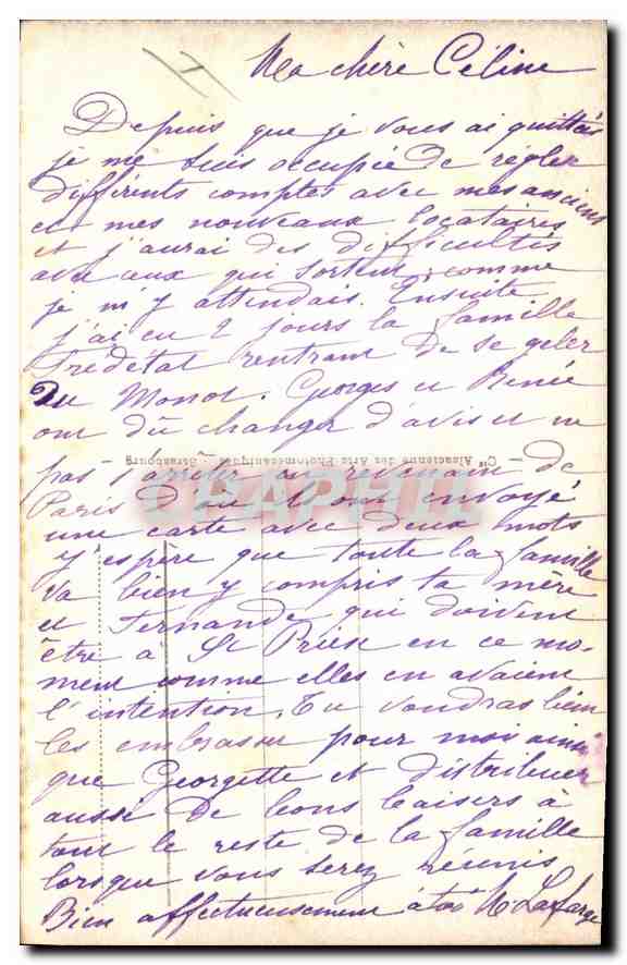 CPA L'Ardoisiere pres Vichy A Pheure du the  — Rückseite