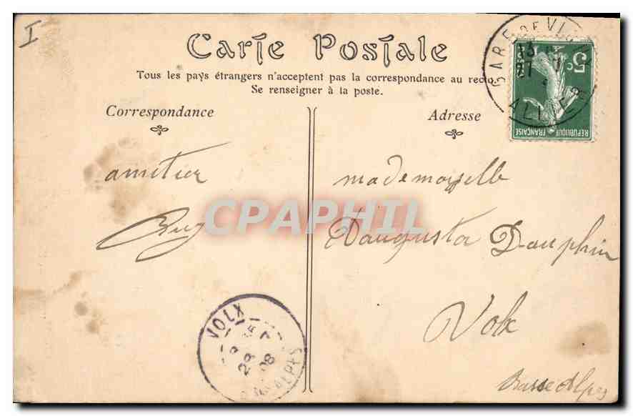 CPA Vichy Vue prise de la Terrasse du Casino  — Rückseite