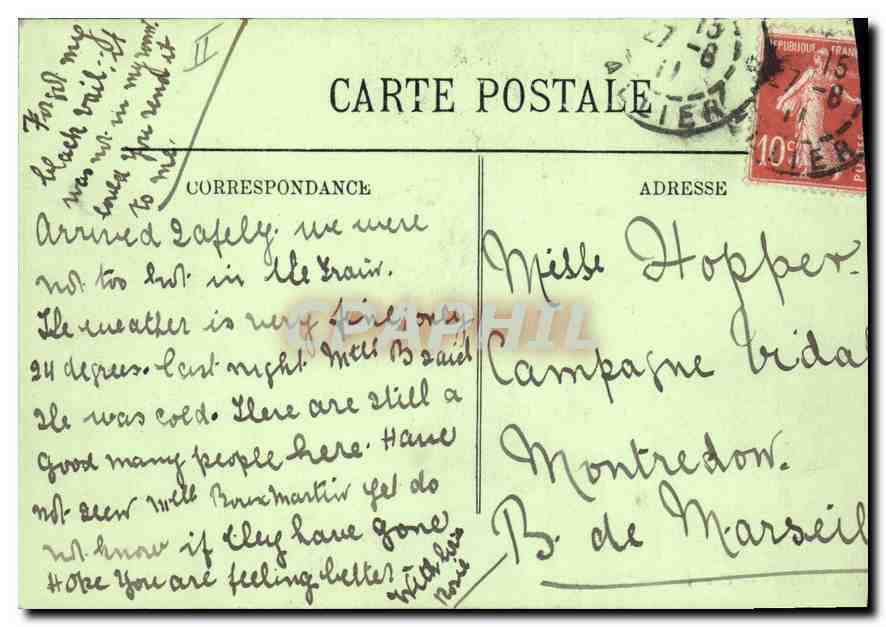 CPA Vichy Une allee du Nouveau Parc  — Rückseite