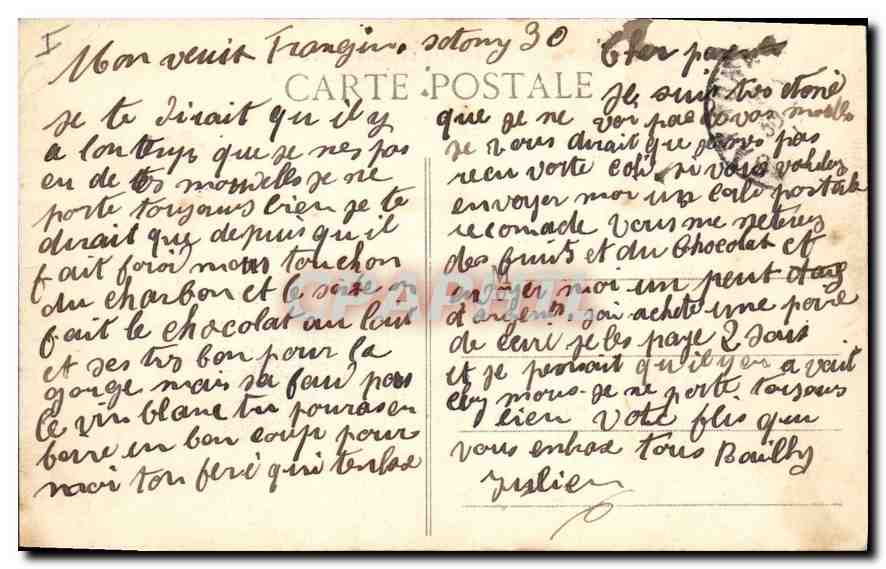 CPA Lyon Le Palais de Justice  — Verso