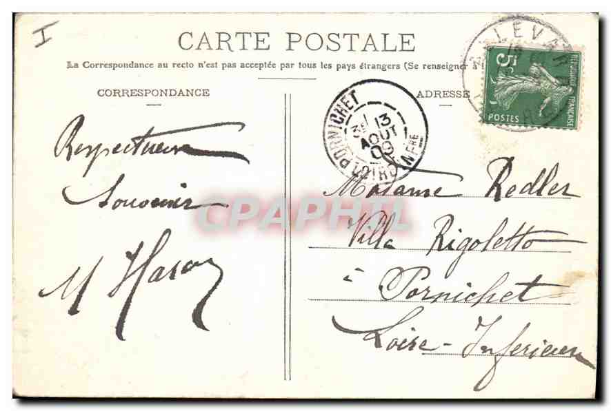 CPA Lyon Pont du Palais de Justice et Coteau de Fourviere  — Verso