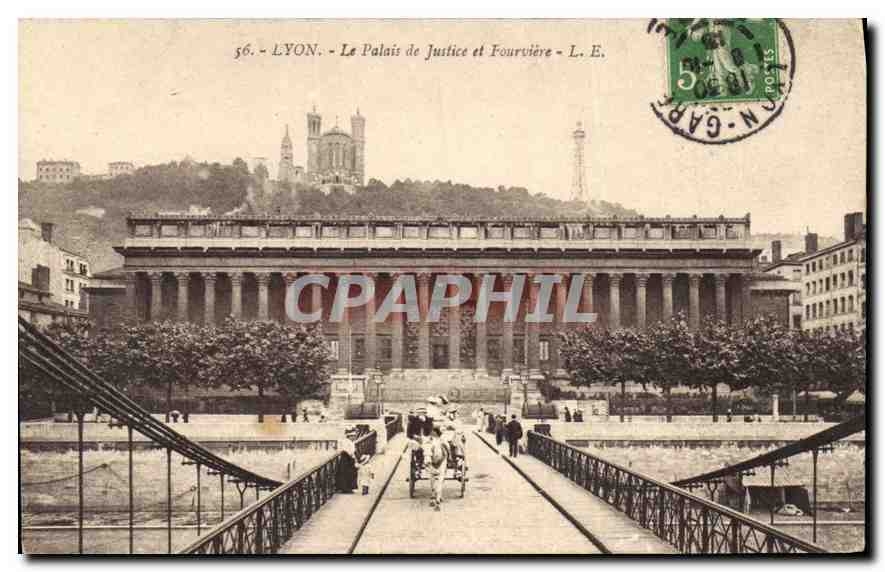 CPA Lyon Le Palais de Justice et Fourviere 