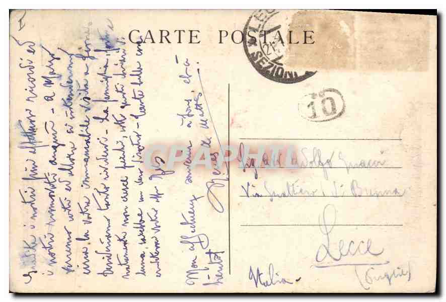 CPA Lyon Illustre Place Bellecour Statue de Louis XIV  — Verso