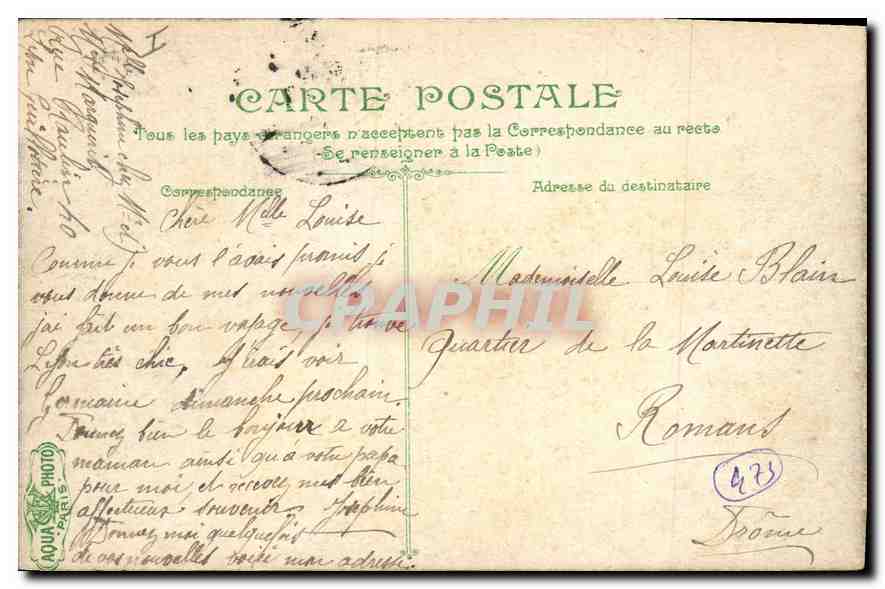 CPA Lyon Artistique Statue de Louis XIV place Bellecour  — Verso