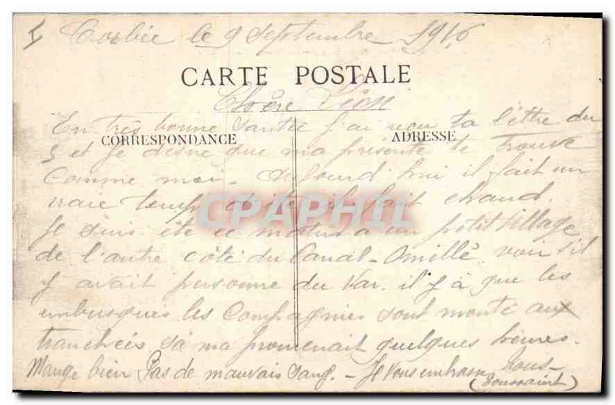 CPA Lyon Place Bellecour  — Rückseite