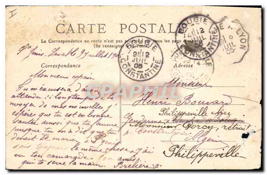 CPA Lyon Place Bellecour tracee en 1617  — Verso