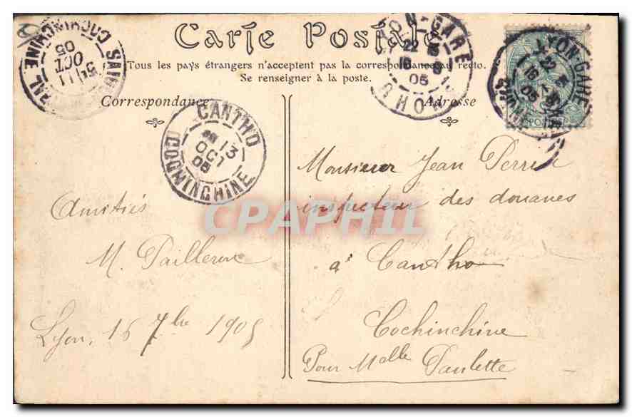 CPA Lyon La Bourse  — Verso