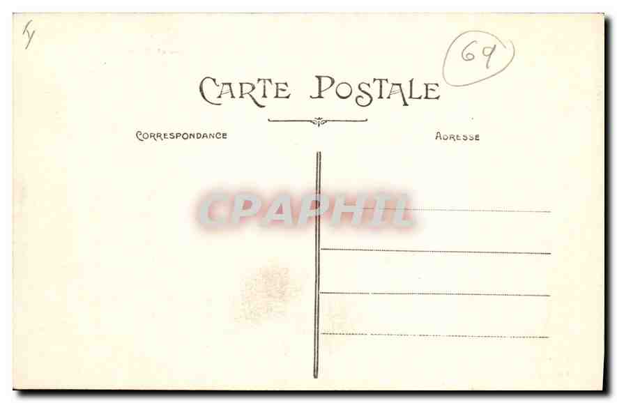 LYON - Palais de la Bourse et Place des Cordeliers — Carrier, édit., modèle déposé — Verso