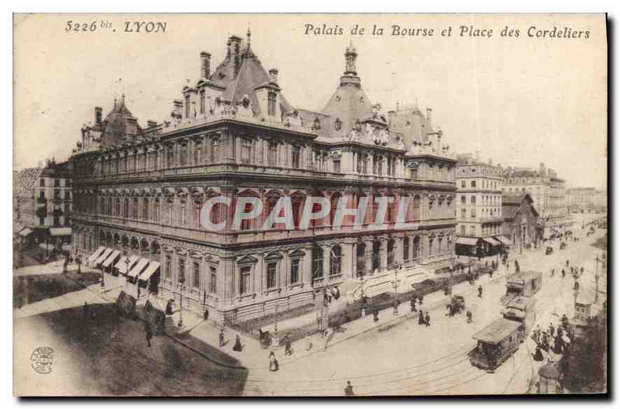 CPA Lyon Palais de la Bourse et Place des Cordeliers 