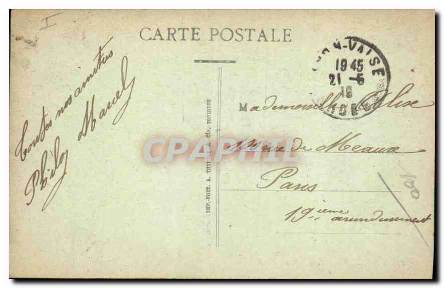 CPA Lyon Palais de la Bourse  — Verso