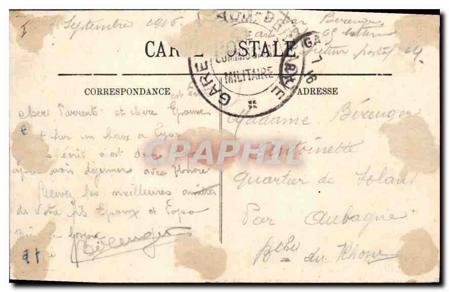 CPA Lyon La Bourse  — Verso