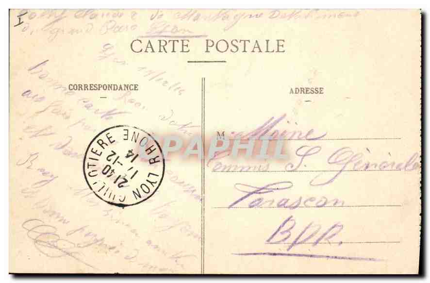 CPA Lyon Palais de la Bourse  — Verso