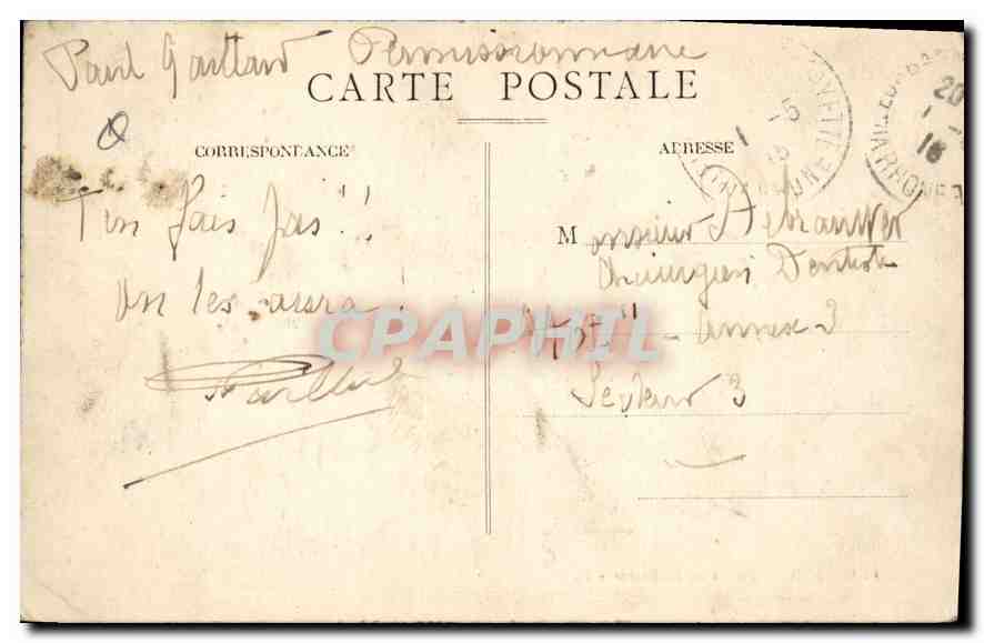 CPA Lyon Palais de la Bourse  — Verso