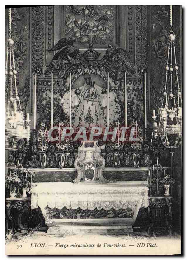 CPA Lyon Vierge miraculeuse de Fourvieres 