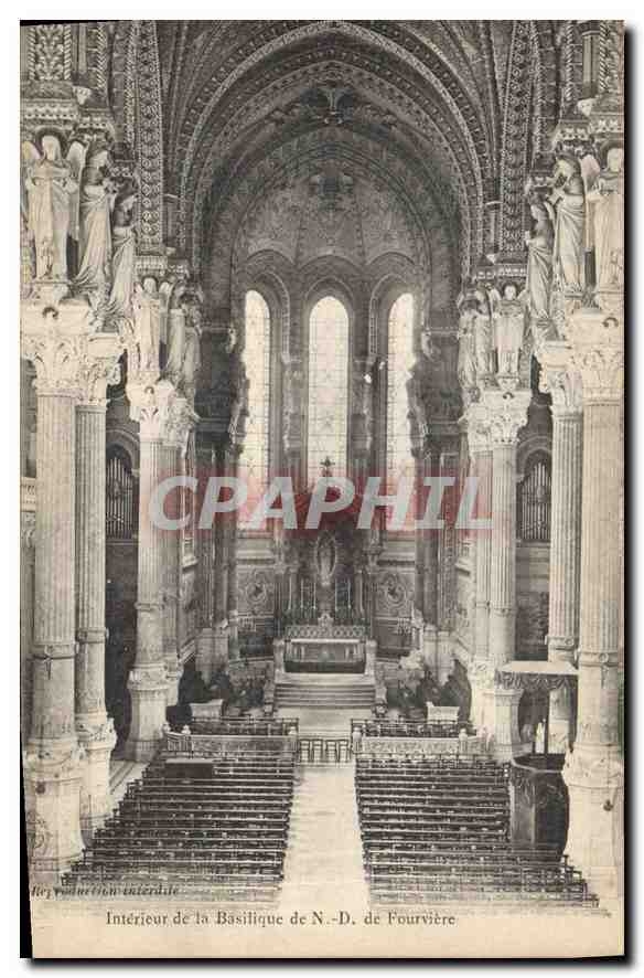 CPA Interieur de la Basilique de ND de Fourviere 