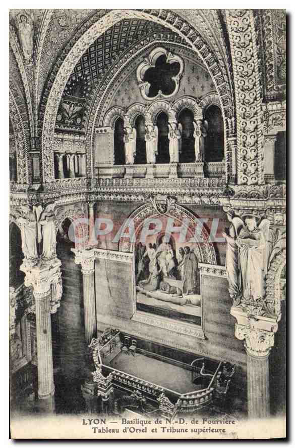 CPA Lyon Basilique de ND de Fourviere Tableau d'Orsel et Tribune superieure 