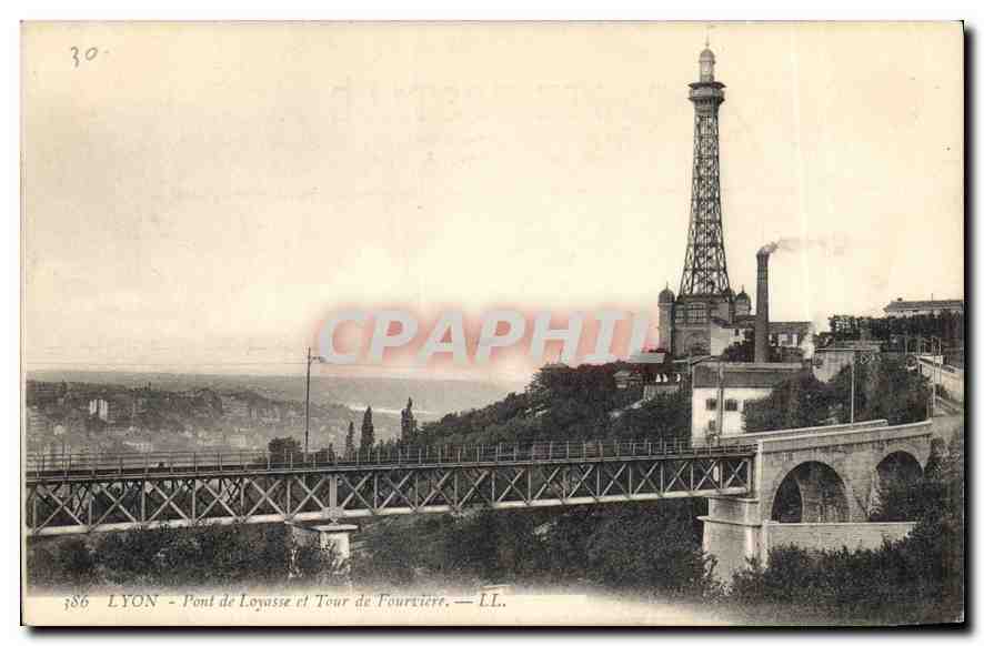 CPA Lyon Pont de Loyasse et Tour de Fourviere 