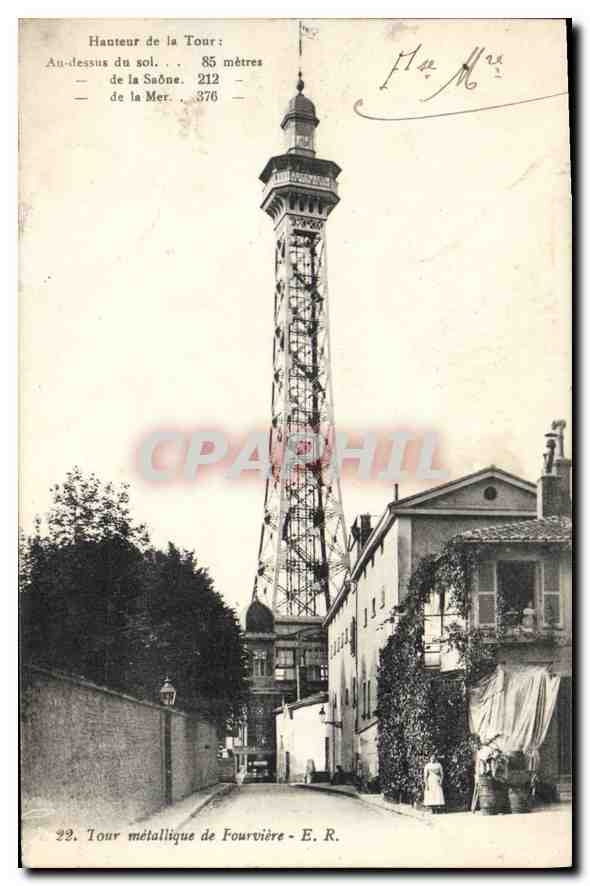CPA Tour metallique de Fourviere 
