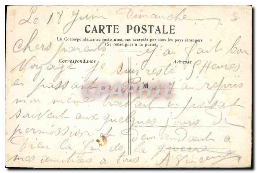 CPA Paris Les Invalides  — Rückseite