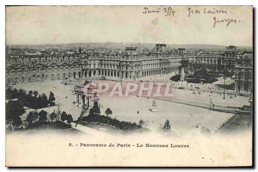 CPA Panorama de Paris Le Nouveau Louvre 