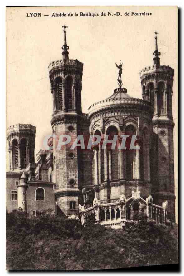 CPA Lyon Abside de la Basilique de ND de Fourviere 