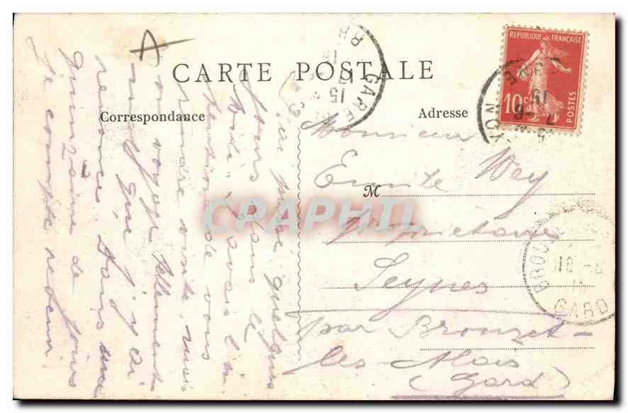 CPA Lyon Cathedrale Saint Jean Notre Dame de Fourviere et la Tour Metallique  — Verso