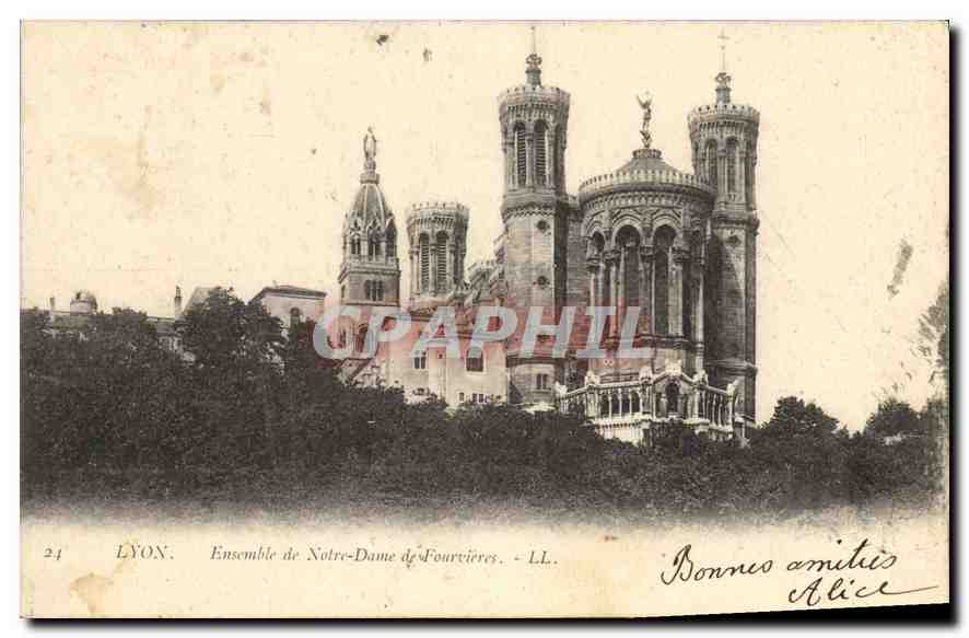 CPA Lyon Ensemble de Notre Dame de Fourvieres 