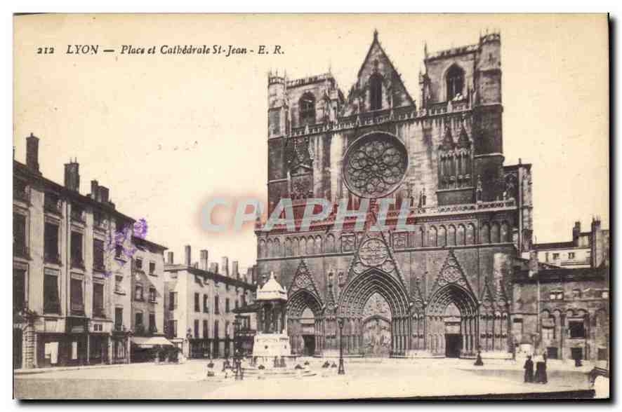 LYON — Place et Cathédrale Saint-Jean — E.R. n°212