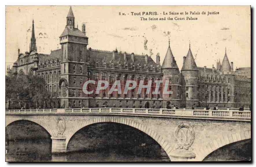 CPA Tout Paris La Seine et la Palais de Justice 