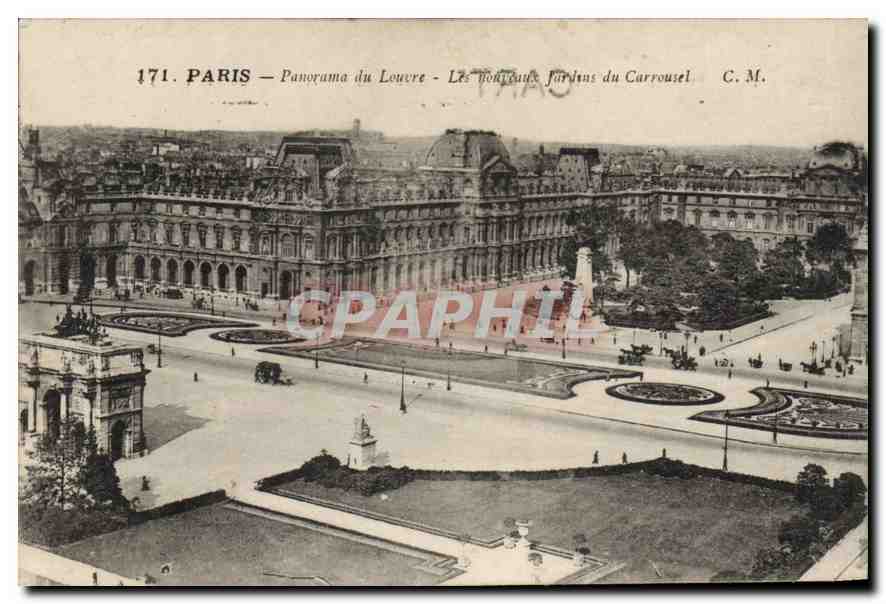 CPA Paris Panorama du Louvre 