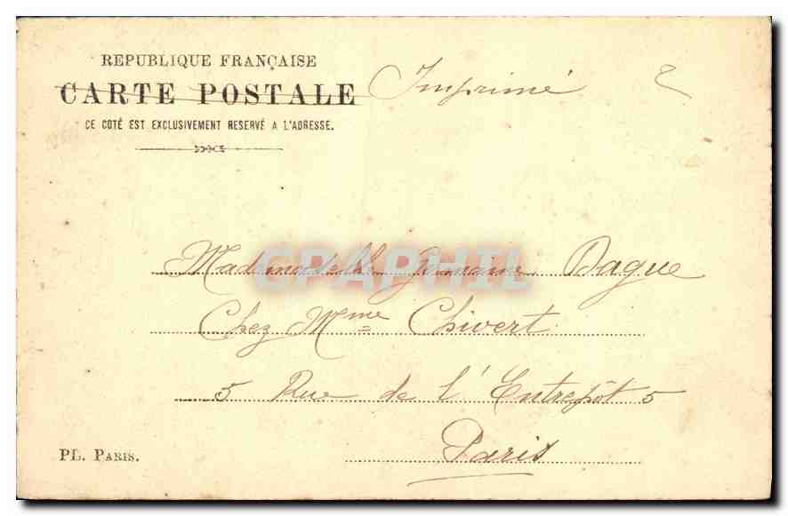 CPA Paris Le Jardin des Tuilleries et la Rue de Rivoli  — Rückseite