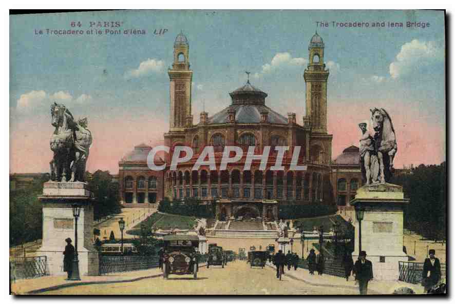 CPA Paris Le Trocadero et le Pont d'lena 